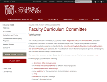 Tablet Screenshot of currcomm.cofc.edu