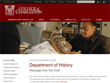 Tablet Screenshot of history.cofc.edu