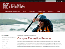 Tablet Screenshot of campusrec.cofc.edu