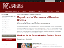 Tablet Screenshot of german.cofc.edu