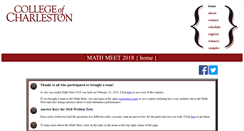 Desktop Screenshot of mathmeet.cofc.edu