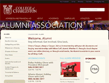 Tablet Screenshot of alumni.cofc.edu