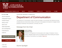 Tablet Screenshot of communication.cofc.edu