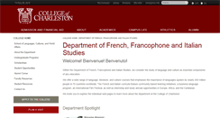 Desktop Screenshot of dev.french.cofc.edu