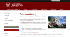 Desktop Screenshot of prelawadv.cofc.edu