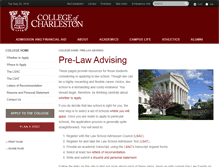 Tablet Screenshot of prelawadv.cofc.edu