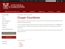 Tablet Screenshot of cougarcountdown.cofc.edu