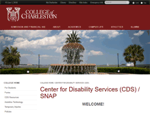 Tablet Screenshot of disabilityservices.cofc.edu