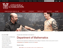 Tablet Screenshot of math.cofc.edu