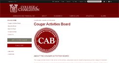 Desktop Screenshot of cab.cofc.edu