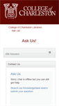 Mobile Screenshot of answers.library.cofc.edu