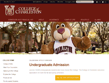 Tablet Screenshot of admissions.cofc.edu
