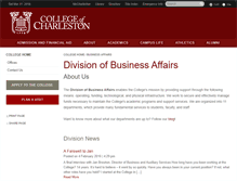 Tablet Screenshot of businessaffairs.cofc.edu