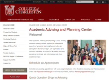 Tablet Screenshot of advising.cofc.edu