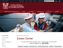 Tablet Screenshot of careercenter.cofc.edu