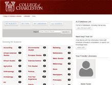 Tablet Screenshot of libguides.library.cofc.edu